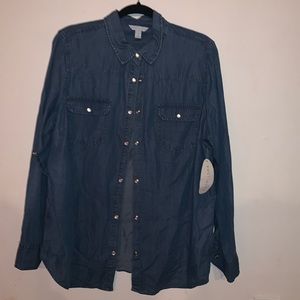 Blue jean button up